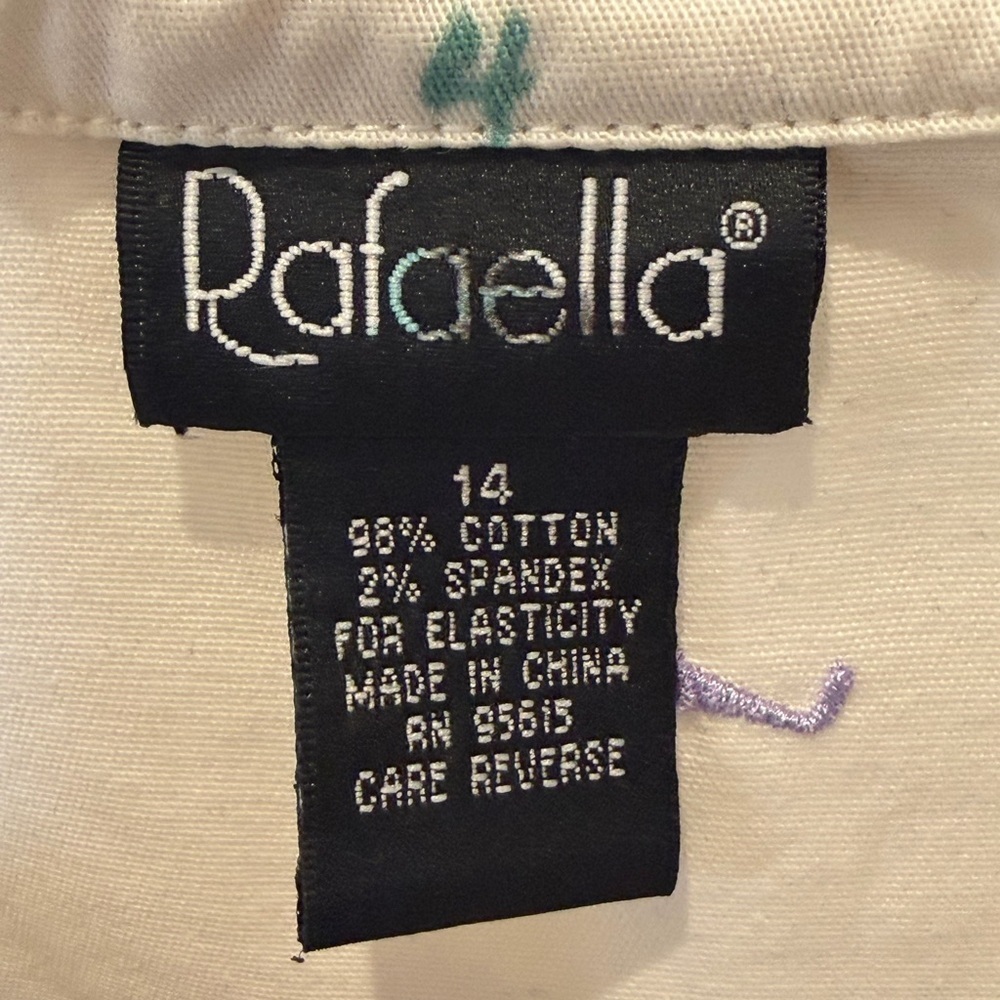 Vintage 90s RAFAELLA Sunglasses Embroidered Chore Jacket Coastal Grandmother 14 - Picture 6 of 6